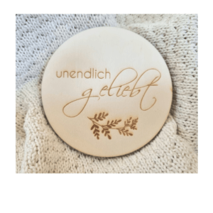 Meilensteinscheibe "unendlich geliebt"