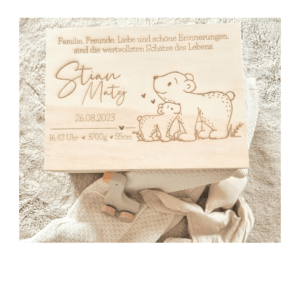 Erinnerungsbox "kleiner Bär" personalisierbar