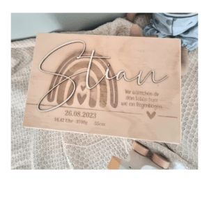 Erinnerungsbox "Regenbogen" personalisierbar