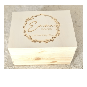 Erinnerungsbox "Blätterkranz" personalisierbar