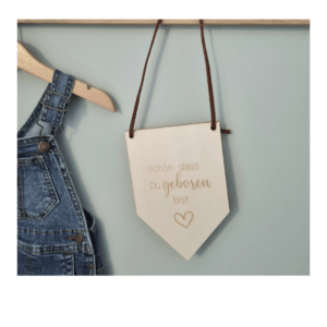 Wimpel "geboren"